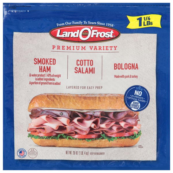 Lunch Meat Land O’Frost Sub Sandwich Kit Classic Italian Style, Vacuum Packed hero