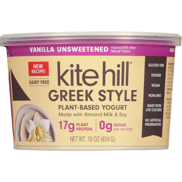 Yogurt Kite Hill Yogurt, Plant-Based, Greek Style, Vanilla, Unsweetened hero