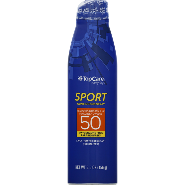 Body Lotions & Soap TopCare Sunscreen, Sport, Continuous Spray, Broad Spectrum SPF 50 hero