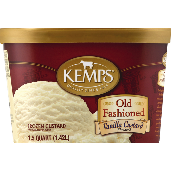 Ice Cream & Ice Kemps Frozen Custard, Vanilla Custard Flavored hero