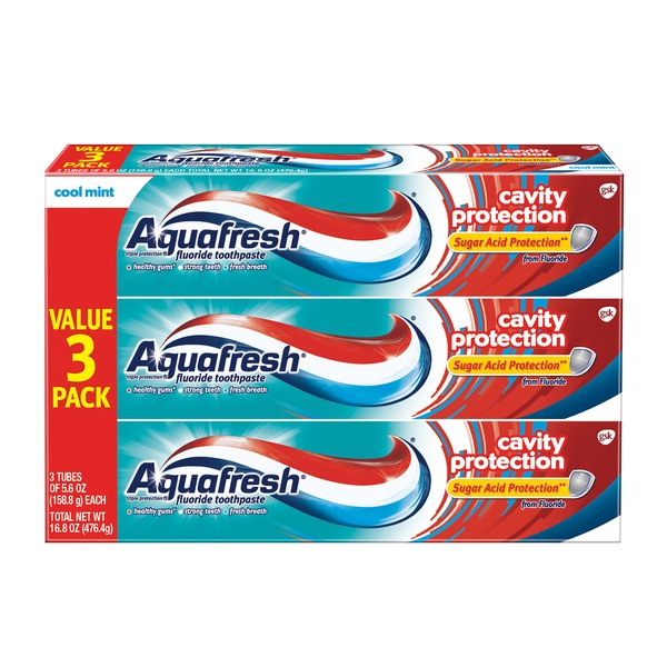 Oral Hygiene Aquafresh Fluoride Toothpaste Cool Mint hero