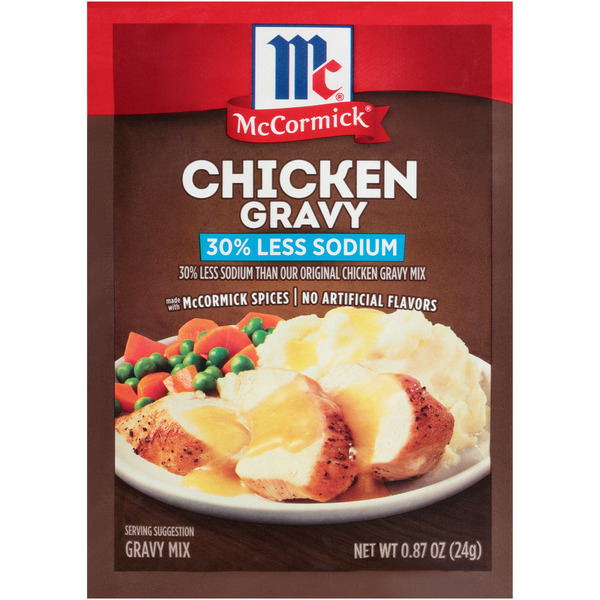 Marinades & Meat Preparation McCormick® 30% Less Sodium Chicken Gravy Mix hero