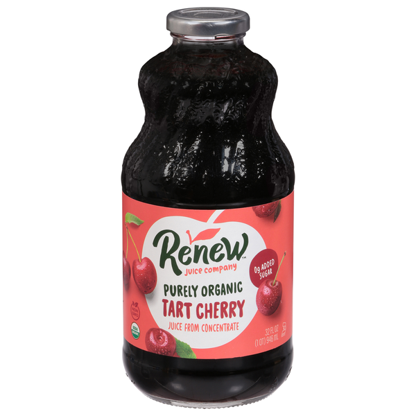 Renew Juice Company Juice, from Concentrate, Purely Organic, Tart Cherry hero