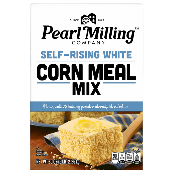 Doughs, Gelatins & Bake Mixes Pearl Milling Company Corn Meal Mix, Self-Rising, White hero