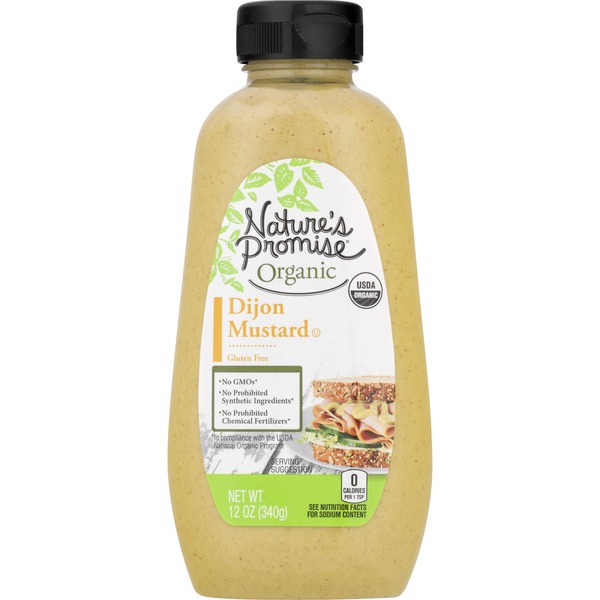 Condiments Nature's Promise Mustard, Dijon, Organic, Bottle hero