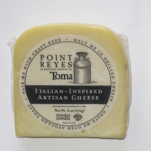 Packaged Cheese Point Reyes Farmstead Cheese Company Toma Cheese Wedge, Vegetarian hero