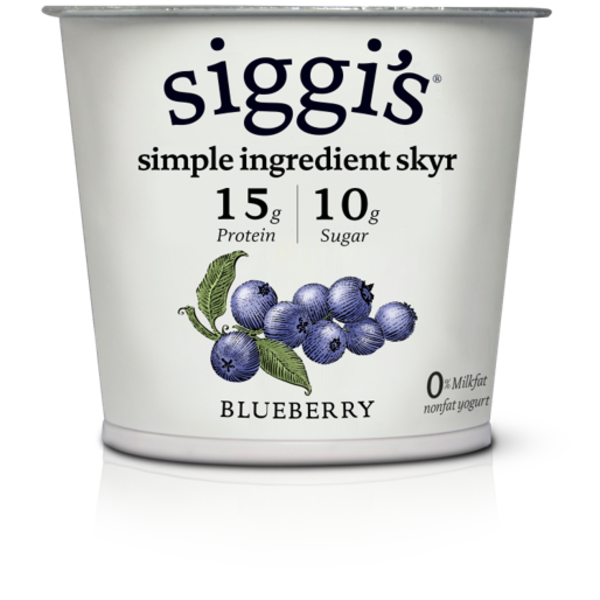 Yogurt Siggi's Icelandic Style Skyr Blueberry Non-fat Yogurt hero