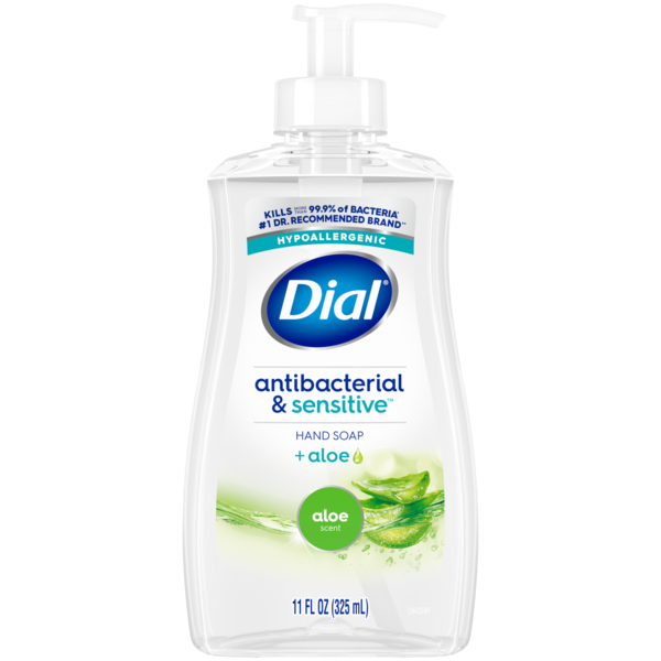 Dial Liquid Hand Soap Antibacterial & Sensitive Aloe hero