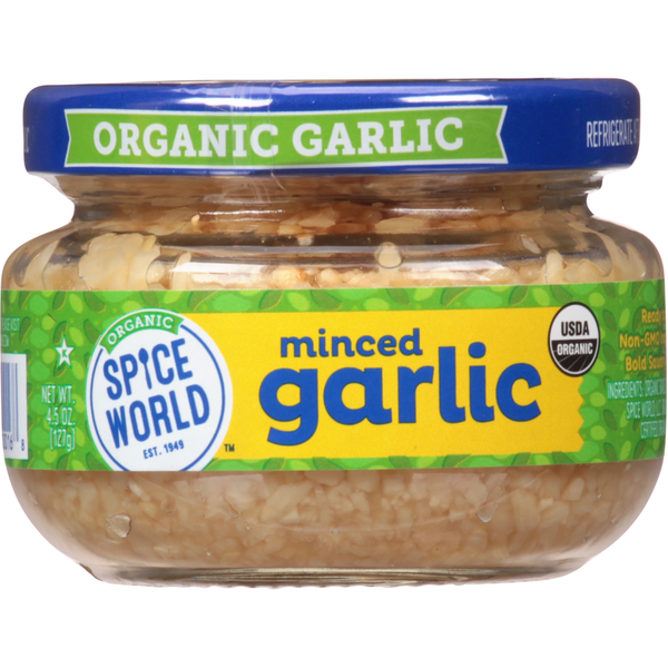 Canned & Jarred Vegetables Spice World Garlic, Organic, Minced hero