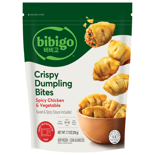 Frozen Meals Bibigo Spicy Chicken & Vegetable Crispy Dumpling Bites hero