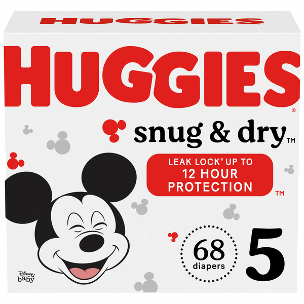 Diapers & Wipes Huggies Snug & Dry Baby Diapers, Size 5 (27+ lbs) hero