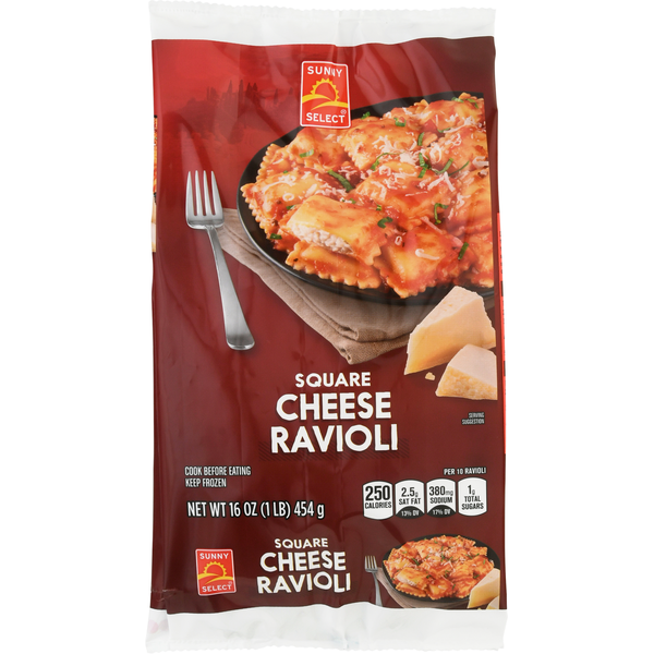 Prepared Meals Sunny Select Cheese Ravioli, Square hero