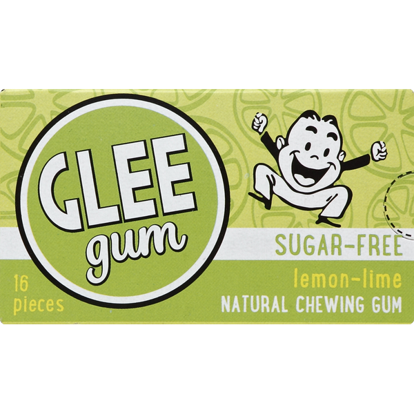 Mint & Gum Glee Gum Chewing Gum, Natural, Sugar-Free, Lemon-Lime hero