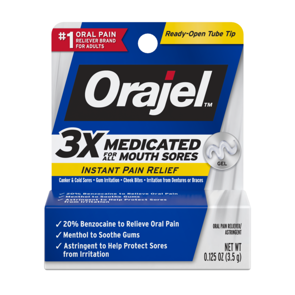 Oral Care Orajel 3X Medicated For All Mouth Sores Gel hero