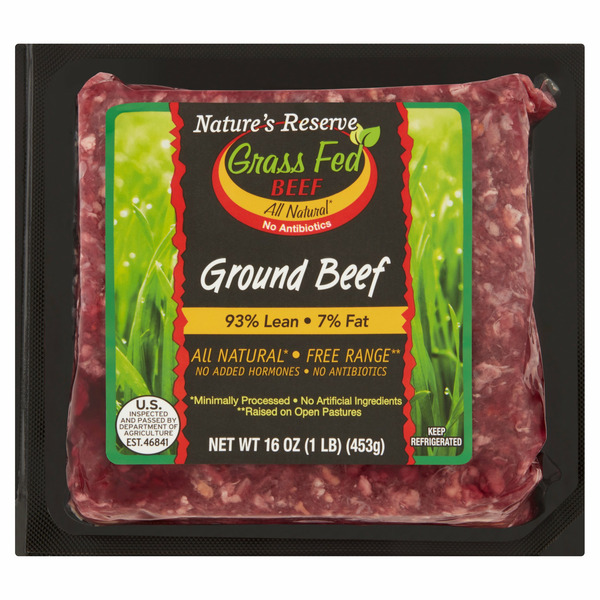 Packaged Meat Nature's Reserve 93% Lean, 7% Fat Ground Beef - Grass Fed hero