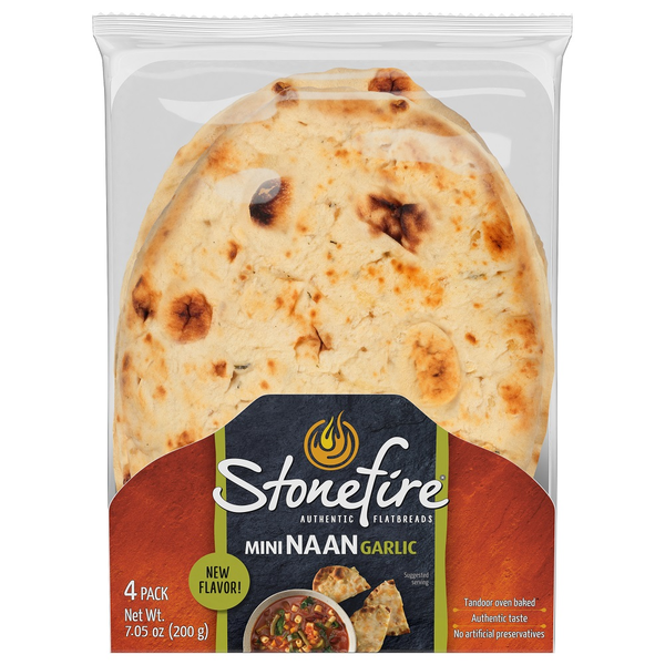 Breakfast Bakery Stonefire Garlic Mini Naan hero