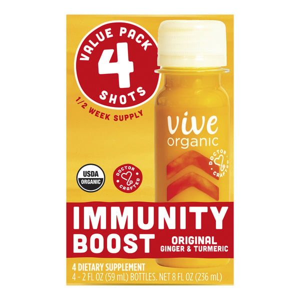 Energy & Sports Drinks Vive Organic Immunity Boost Original Ginger & Turmeric Shot hero