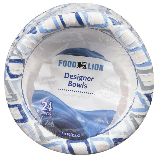 Plates, Bowls, Cups & Flatware Food Lion Designer Bowls hero