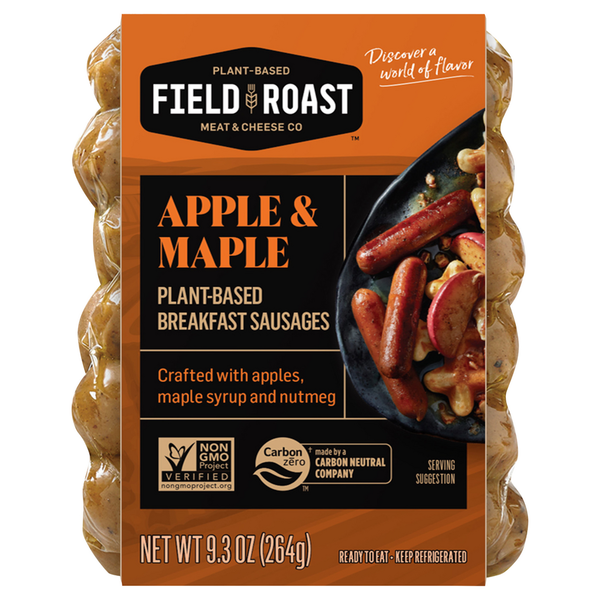 Tofu & Meat Alternatives Field Roast Breakfast Sausage, Plant-Based, Apple & Maple hero