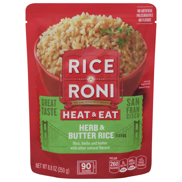 Bulk Grains, Rice & Dried Beans Rice-A-Roni Rice, Heat & Eat, Herb & Butter Flavor hero