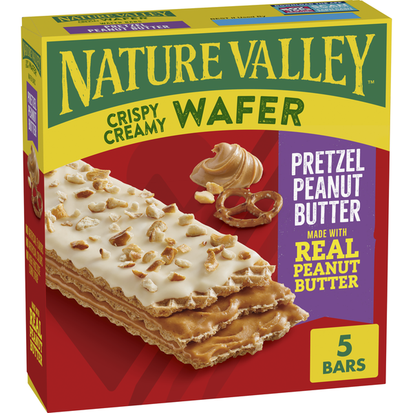 Breakfast Bars & Pastries Nature Valley Pretzel Peanut Butter Wafer Bars hero