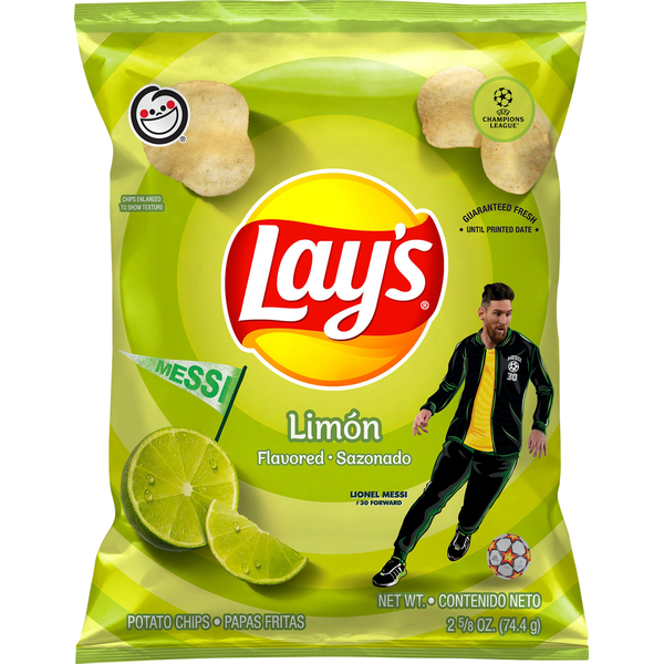 Chips & Pretzels Lay's Potato Chips, Limón Flavored hero