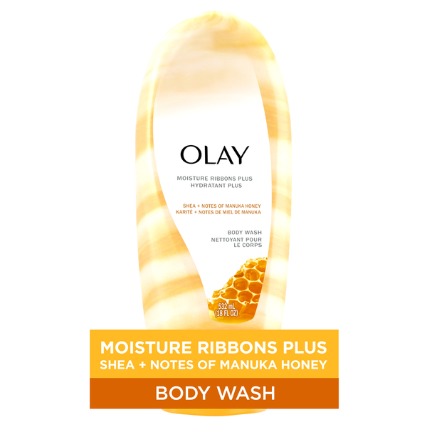 Body Lotions & Soap Olay Ribbons Plus Shea + Notes of Manuka Honey Body Wash hero