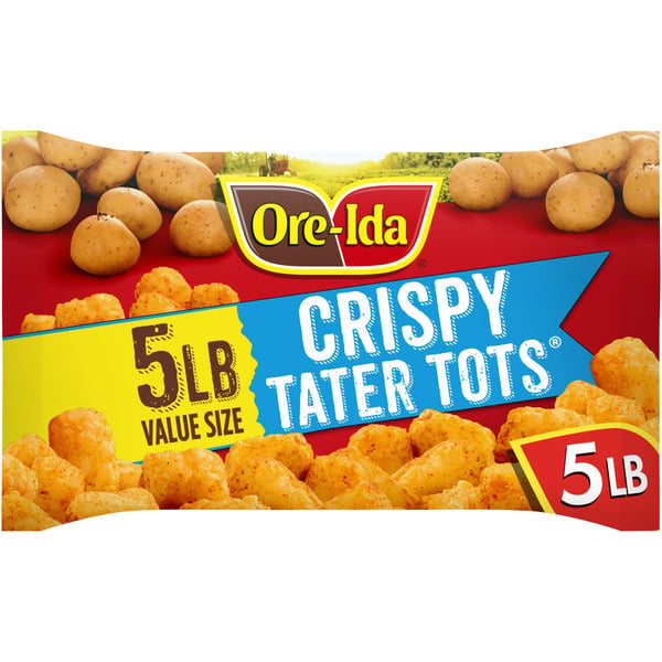 Frozen Appetizers & Sides Ore-Ida Golden Tater Tots Seasoned Shredded Potatoes Frozen Food Snacks Value Size hero