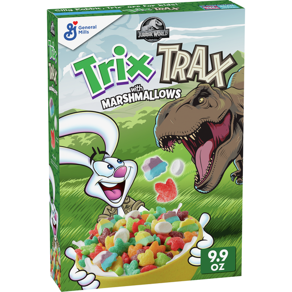 Cereal General Mills Trix Trax, Fruit Flavored Corn Puffs Cereal hero