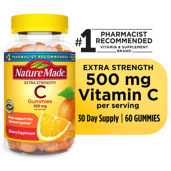 Vitamins & Supplements Nature Made Extra Strength Vitamin C Gummies 500mg per serving hero