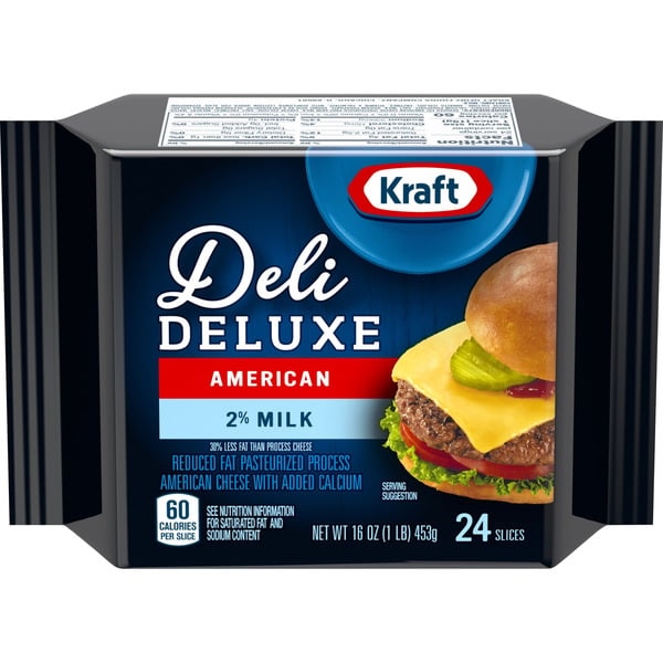 Packaged Cheese Kraft American Cheese Slices with 2% Milk hero