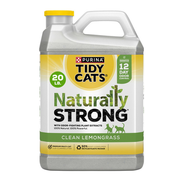 Cat Food & Care Purina Tidy Cats Clay, Clumping, Multi Cat Litter, Naturally Strong Clean Lemongrass Scent hero