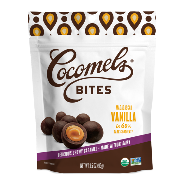 Candy & Chocolate Cocomels Vanilla Chocolate Covered Bites hero