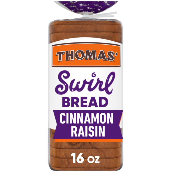 Conventional Breads (Grocery) Thomas’ Cinnamon Raisin Swirl Bread hero