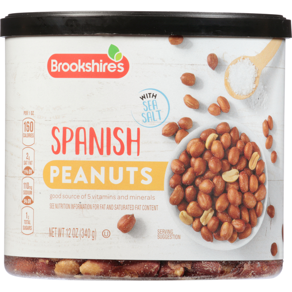 Nuts, Seeds & Dried Fruit Brookshire's Peanuts with Sea Salt, Spanish hero