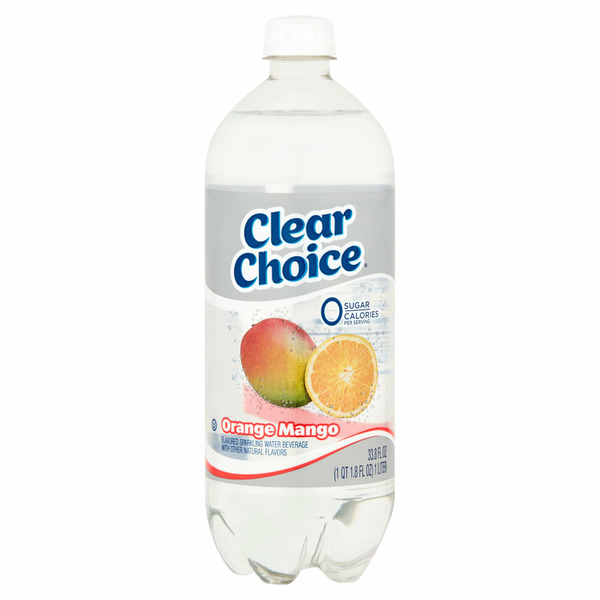 Water, Seltzer & Sparkling Water Clear Choice Ice Orange Mango Flavored Sparkling Water Beverage hero