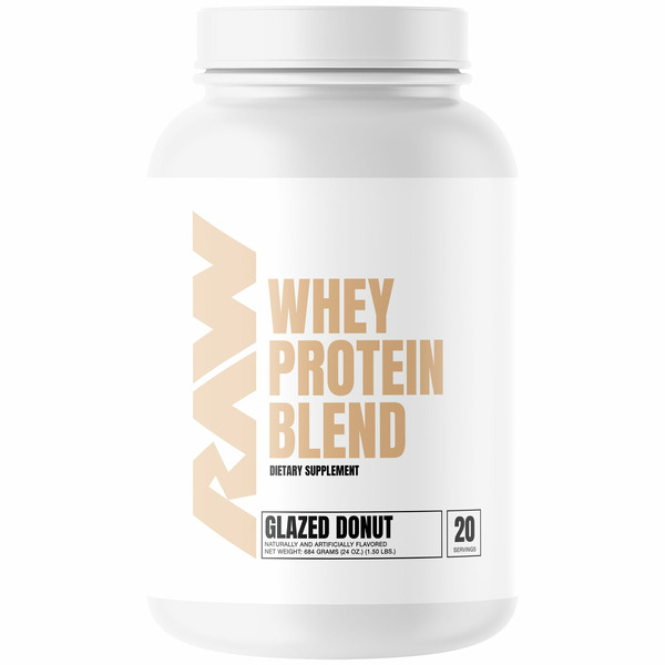 Raw Whey Protein Blend Dietary Supplement Powder Glazed Donut hero