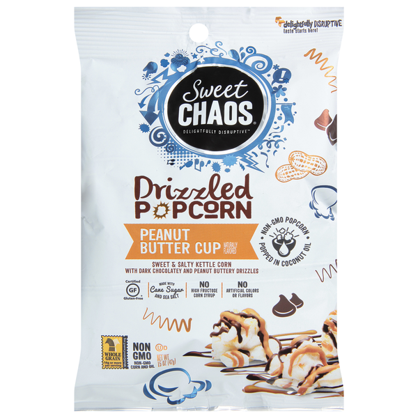 Popcorn & Jerky Sweet Chaos Drizzled Popcorn, Peanut Butter Cup hero