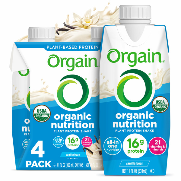 Protein & Meal Replacement Orgain Organic Nutrition Vegan Protein Shake, Plant Based - Vanilla Bean hero