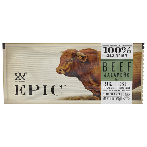 Energy & Granola Bars EPIC Bar, Beef Jalapeno hero