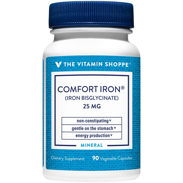 Other Digestion The Vitamin Shoppe Comfort Iron - Gentle, Non-Constipating - 25 MG (90 Vegetarian Capsules) hero