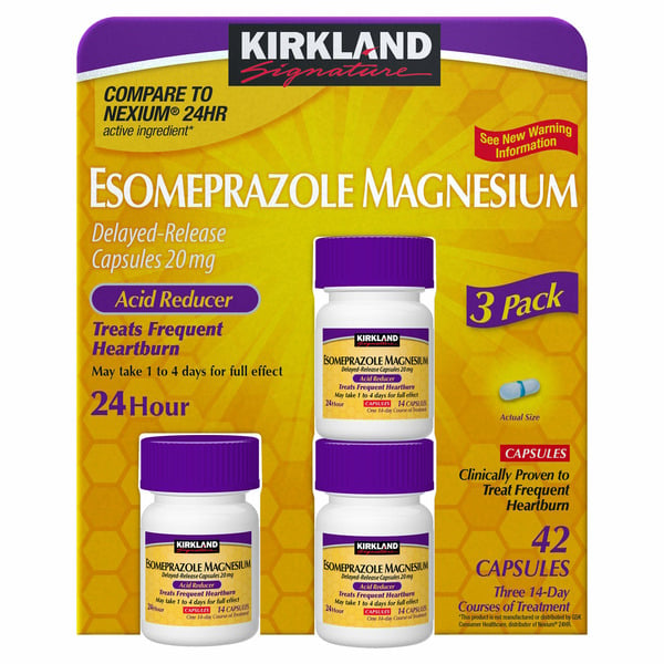 Over the Counter Pharmacy Kirkland Signature Esomeprazole 20 mg Capsules, 42 ct hero