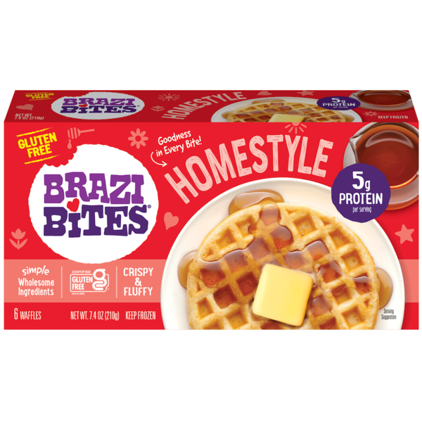 Brazi Bites Homestyle Gluten-Free Waffles hero