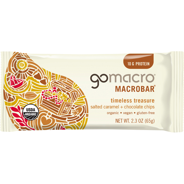 Protein & Meal Replacements GoMacro MacroBar, Salted Caramel + Chocolate Chips hero