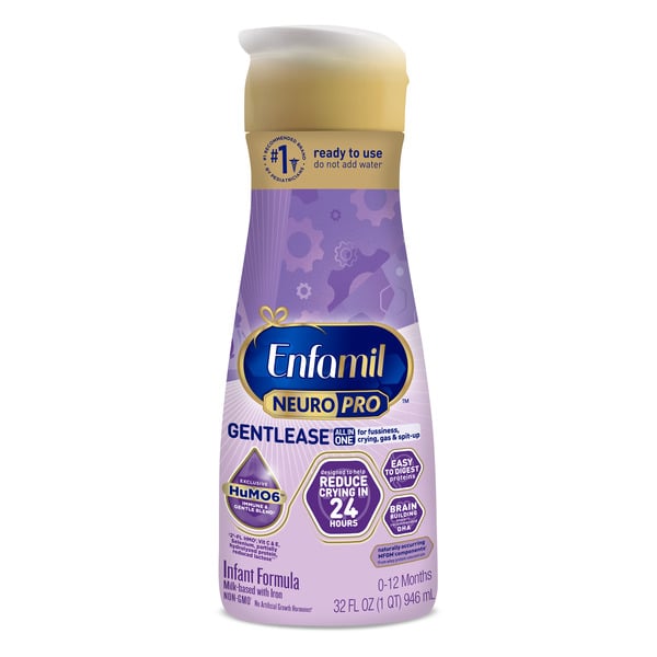 Baby Food & Formula Enfamil® NeuroPro Gentlease Formula, Reduce Fussiness, Crying, Gas, Liquid Bottle hero