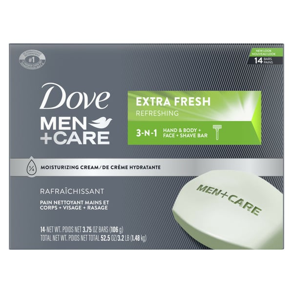 Dove Men+Care 3 In 1 Cleanser For Body, Face, And Shaving Extra Fresh hero