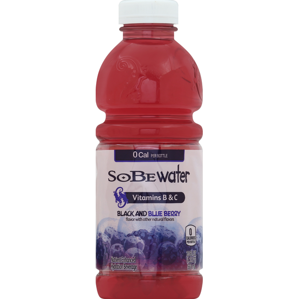 Energy & Sports Drinks SOBE Hydration Beverage, Nutrient Enhanced, Black and Blue Berry hero