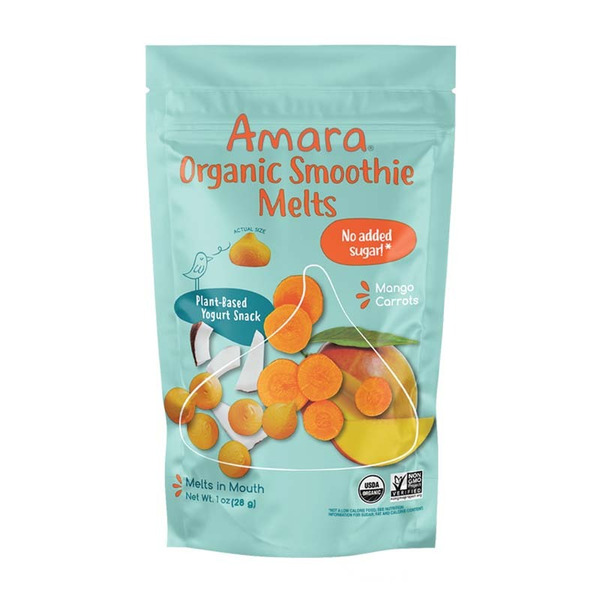 Baby Food & Formula Amara Mango Carrots, Smoothie Melts hero