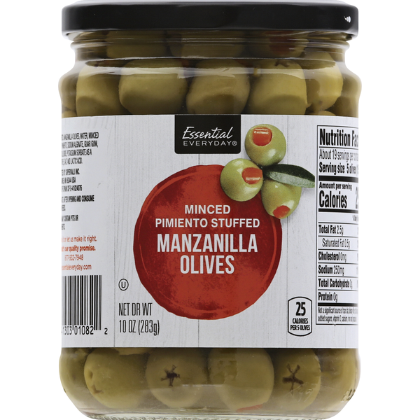 Pickled Goods & Olives Essential Everyday Manzanilla Olives, Pimiento Stuffed, Minced hero