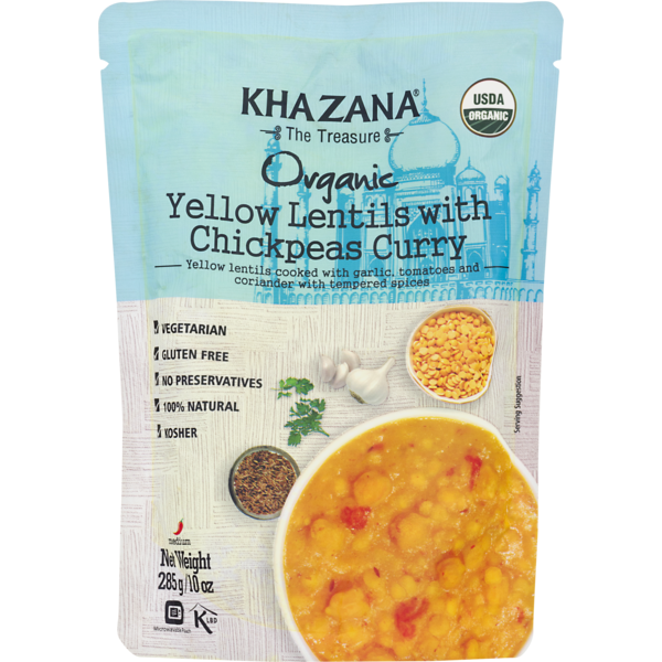 More International Foods Khazana Yellow Lentils Curry, with Chickpeas, Organic, Medium hero